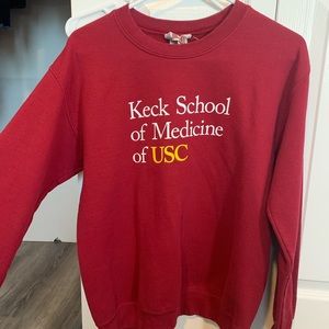 Keck School of Medicine USC Crewneck Sweater Red Small